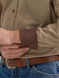 Wrangler Mens George Strait™ Long Sleeve Button Down - Brown Starburst 112352725
