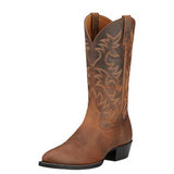Ariat Mens Brown Heritage Western R-Toe Boots  10002204