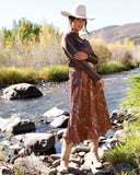 CRUEL Burgundy Satin Equestrian Skirt  CBU7550001