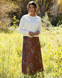 CRUEL Burgundy Satin Equestrian Skirt  CBU7550001