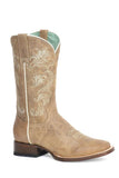 Roper Womens Blooming Floral Square Toe Western Boots   09-021-9991-0184