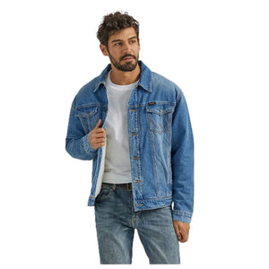 Wrangler Mens Retro Sherpa Lined Denim Jacket - Rodeo Nights     112353363