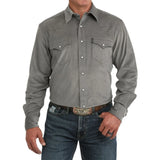 Cinch Men’s Grey Corduroy Modern Fit Western Snap Shirt     MTW1303115