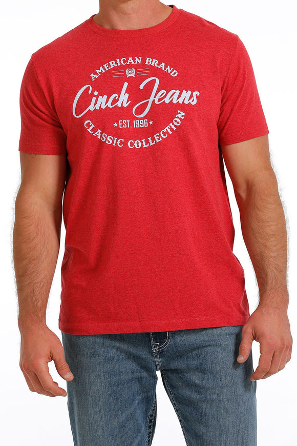 Mens Cinch Jeans American Brand Classic Collection Tee - Red     MTT1690569