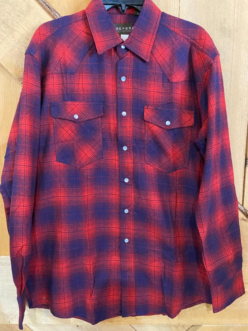 Roper Mens Flannel Snap Western Shirt 03-001-0522-1696 AS – Boondocks ...