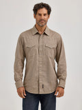 Wrangler Men's Retro Premium Long Sleeve Snap Printed Shirt - Scale Brown  112368222