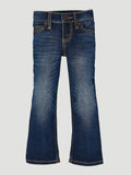 Wrangler Girls Dark Wash Boot Cut Jeans with W Stitch Back Pocket 09MWGMS