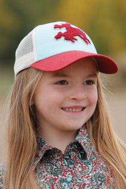 Cruel Girl's Chennille Cowboy Patch Cap - Turquoise    CCC0042029