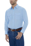 Ely Cattleman Men's Long Sleeve Solid Western Snap Shirt      201905-SB