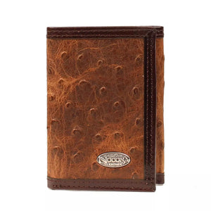 Nocona Trifold Vintage Ostrich Print Wallet By M&F        N5487802