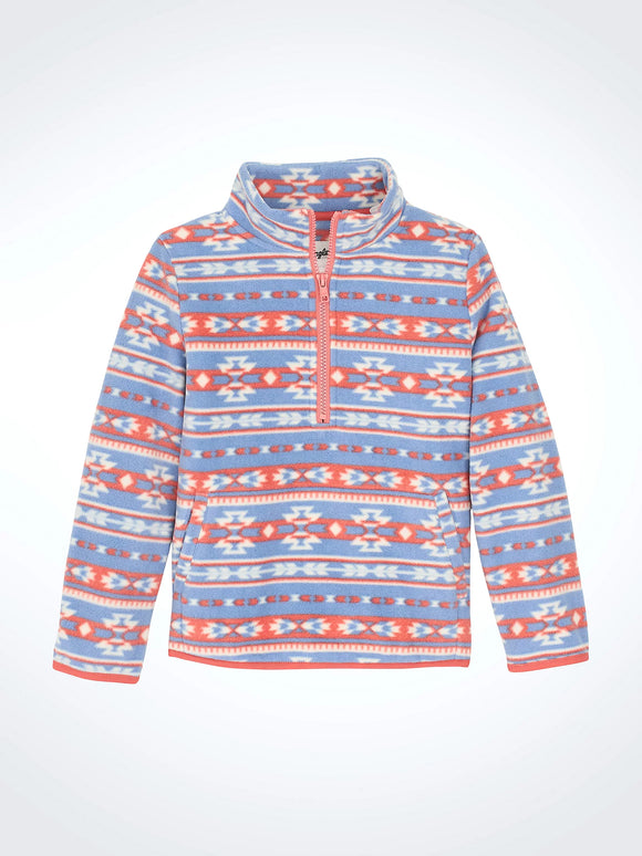Wrangler Girl's Southwest Quarter-Zip Sherpa Pullover      112367404