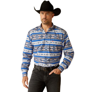 Ariat Mens Ryder Aztec Print Shirt - Royal Blue             10052355