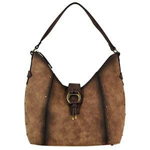 Justin Womens Shoulder Purse Weathered Brown        22079752