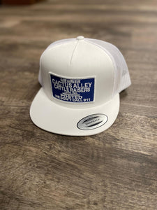 Cactus Alley Hat Co. "Posted" - White/White Mesh, Snapback Cap      6006