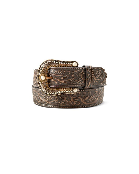Ariat Women's Floral Embossed Western Belt