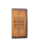 3D Mens Bootstitch Bucklace Brown Rodeo Wallet   D250016602