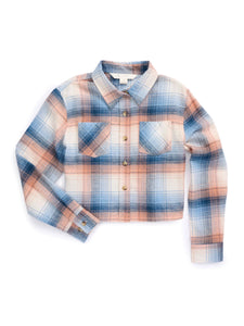 Girl's Ely Walker Boyfriend Flannel Shirt - Sunset                521061