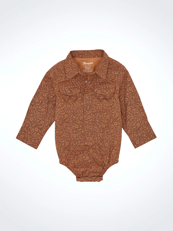 Wrangler Baby Boy's Long Sleeve Western Snap Bodysuit     112367741