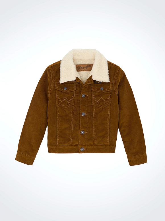Wrangler Boy's Cowboy Cut Sherpa Lined Corduroy Jacket - Monks Robe    11268289