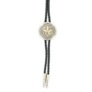 Double S Western Round Star Slide Bolo Tie  by M&F       22611