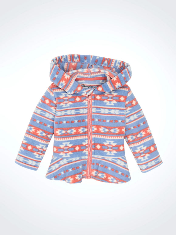 Wrangler Little Girl's Ruffle Hem Sherpa Zip Jacket     112367501