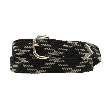 M&F Western Mens Nocona Braided Belt - Black/Grey         2000607