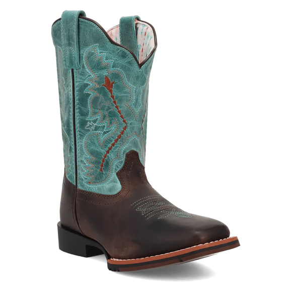 Dan Post Girl's Salina Square Toe Western Boots - Brown        DPC4002