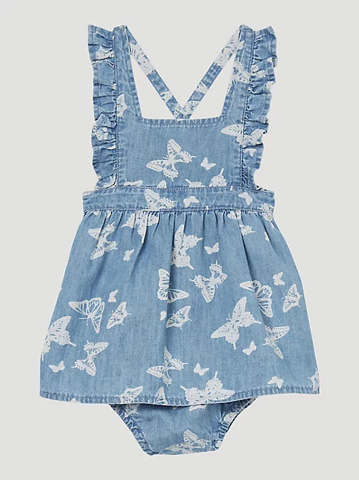 Wrangler Little Girls Denim Pinafore Dress - Blue 112344335 Boondocks Western Store llc Wrangler Little Girls Denim Pinafore Dress - Blue 112344335 Boondocks Western Store llc