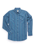 Ely Cattleman Men"s Long Sleeve Textured Stripe Snap Shirt - Navy   2029279-NV