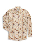 Ely Cattleman Men's Long Sleeve Wallpaper Floral Print Western Snap Shirt   2027134-EC
