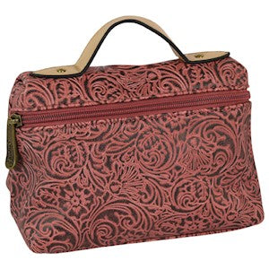 Justin Womens Cosmetic Pouch Tooled Berry         22084792BER