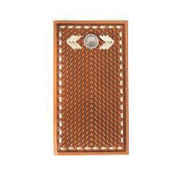 M&F Nocona Men's Rodeo Style Wallet Rawhide Lace Concho Tan    N500044708