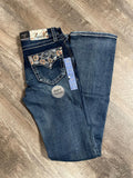 Grace In La Womens Floral Faux Flap Jeans    EB61899