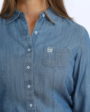 Cinch Women's Indigo Chambray Button Up Shirt         MSW9164279