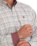 Cinch Men's Classic Fit Button-Down Western Shirt - White/Grey Plaid              MTW1106159