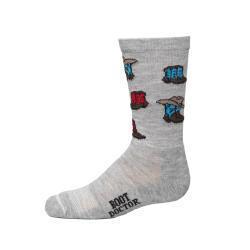 M&F Boot Doctor Youth Crew Socks Hats Boots Grey
