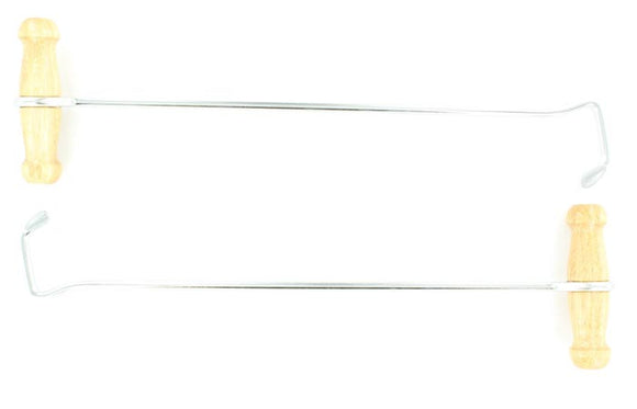 M&F 13 Inch Natural Wood Boot Hooks      04026