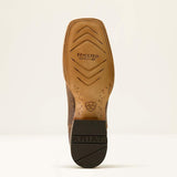 Ariat Men's Rock Ridge Wide Square Toe Western Boot - Saddle Brown Bison|Nutshell Tan  10063783