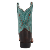 Dan Post Girls Salina Square Toe Boots  Chocolate/Turquoise          DPC4002