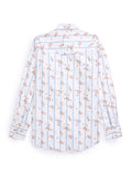 Ely Cattleman Men's Long Sleeve Wallpaper Floral Print Snap Shirt - White  2027118-WH