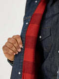 Wrangler Men's Blanklet Lined Denim Jacket  - Concealed Carry - Rustic        74265CD