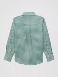 Wrangler Boy's Classic Button-Down Print Shirt - Turquoise Diamond  112374801