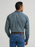 Wrangler Men's George Strait Long Sleeve Button Down Shirt - Mallard Paisley   112368236