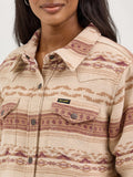Wrangler Women's Quilt Lined Jacquard Schacket - Tan      112368300