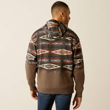 Ariat Mens Color Block Hoodie  -    Brindle        10052355