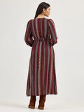 Wrangler Women's Princess Waist Button Front Maxi Dress - Port     112367389