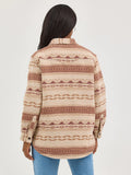 Wrangler Women's Quilt Lined Jacquard Schacket - Tan      112368300