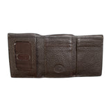 3D Mens Bootstitch Bucklace  Brown Trifold Wallet   D250016702