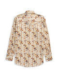 Ely Cattleman Men's Long Sleeve Wallpaper Floral Print Western Snap Shirt   2027134-EC