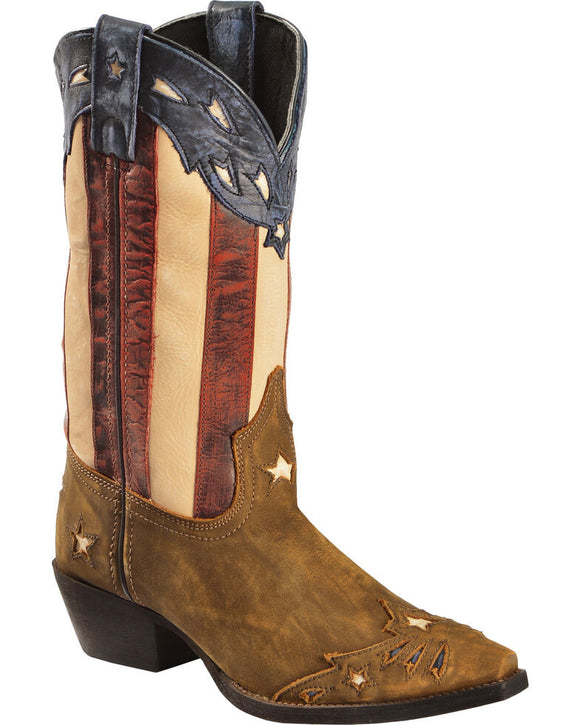 Laredo Womens Tan Stars and Stripes Western Boots    52165